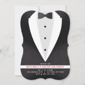 ブラックスーツ&タイバチュラーパーティ 招待状 (正面)