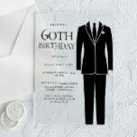 ブラックスーツ&タイメンス60th誕生日パーティー アクリル招待状<br><div class="desc">ブラックスーツ&タイメンズ60thバースデーパーティーアクリル招待状ニッチとネストストアでマッチングコレクションを参照感謝してい多くの</div>