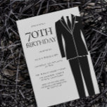 ブラックスーツ&タイメンス70th誕生日パーティー 招待状<br><div class="desc">Black Suit & Tie Mens 70th Birthday Party Invitation See matching collection in Niche and Nest Store Many 感謝してい</div>