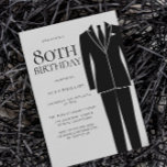 ブラックスーツ&タイメンス80th誕生日パーティー 招待状<br><div class="desc">ブラックスーツ&タイメンズ80thバースデーパーティーへの招待ニッチとネストストアのマッチングコレクションを参照感謝してい多数</div>