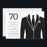 ブラックスーツ&タイ70th誕生日パーティーへの招待 招待状<br><div class="desc">ブラックスーツ&タイ70thバースデーパーティーの招待ニッチとネストストアでマッチングコレクションを参照感謝してい多数</div>