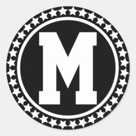ブラックスーパースターモノグラム ラウンドシール