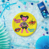 ブラックスーパーヒーロープレート ペーパープレート (パーティー)