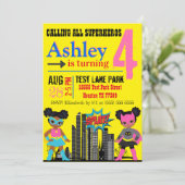 ブラックスーパーヒーロー招待状 招待状 (スタンド正面)