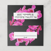 ブラックズのピンク色のラン結婚美しさ プレイスカード (外部開封)