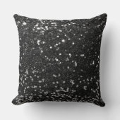 ブラックセクフェイクイングリッター装飾用クッション クッション (正面)