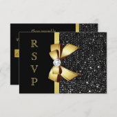 ブラックセクフェイクションズ金ゴールドボウRSVP 出欠カード (正面/裏面)