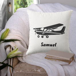 ブラックセスナ飛行機の旅 赤ちゃんの最初の誕生日 航空 クッション