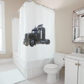 ブラックセミトラックトレーラー シャワーカーテン (インサイチュ)