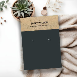 ブラックセラミックテラコッタのテクスチャイヤリングディスプレイ 名刺