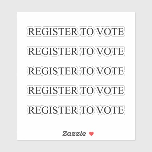 ブラックセリフタイポグラフィに登エレガント録する シール (シート)