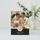 ブラックセンタークラシックモノグラム写真ありがとう ポストカード (スタンド正面)