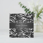 ブラックゼブラスウィート16パーティー 招待状 (スタンド正面)