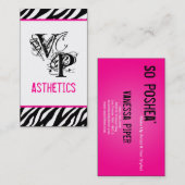 ブラックゼブラプリントホットピンクインテリア名刺 名刺 (正面/裏面)