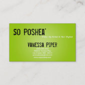 ブラックゼブラプリントライムグリーインテリア名刺 名刺 (裏面)