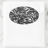 ブラックゼブラ封筒用シール 楕円形シール (バッグ)