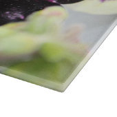 ブラックゼラニウムとカラフル開花 カッティングボード (角)