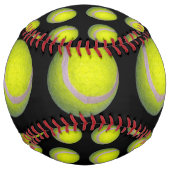 ブラックソフトボールの黄色いテニスボール ソフトボール (裏面)