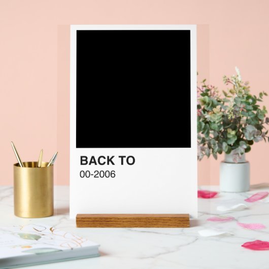 ブラックソングアルバム – 白い背景 アクリルサイン (ウェディング)