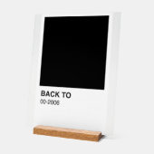 ブラックソングアルバム – 白い背景 アクリルサイン (傾斜)