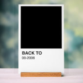 ブラックソングアルバム – 白い背景 アクリルサイン (ニュートラル)