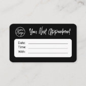 ブラックソーシャルメディア会社ロゴアポイントメントカード 名刺 (正面)