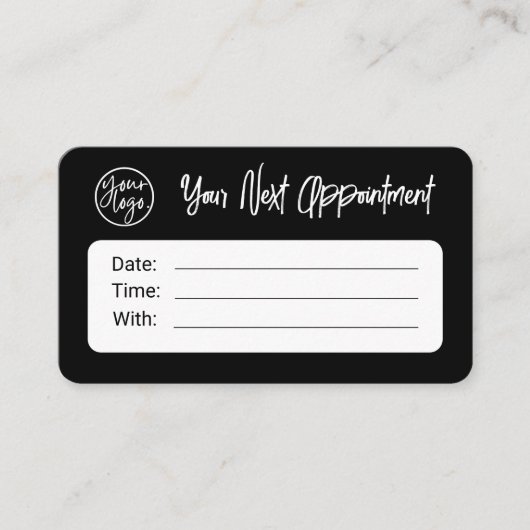 ブラックソーシャルメディア会社ロゴアポイントメントカード 名刺 (正面)