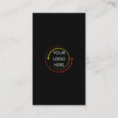 ブラックソーシャルモダンメディアQRコード 名刺 (裏面)