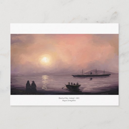 ブラックソード湾、1883年のポストカード ポストカード (正面)