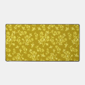 ブラックソーンパターン金ゴールド デスクマット (正面)