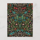 ブラックソーンフローラルパターンウィリアム・モリス葉書 ポストカード (正面)