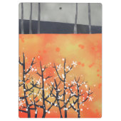 ブラックソーンブロッサム春ランドスケープサンゴ クリップボード (裏面)