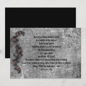 ブラックソーンローズ ゴシックウェディング 招待状 (正面/裏面)