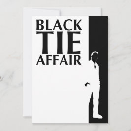 ブラックタイのイベント：シリアスなシルエット 招待状