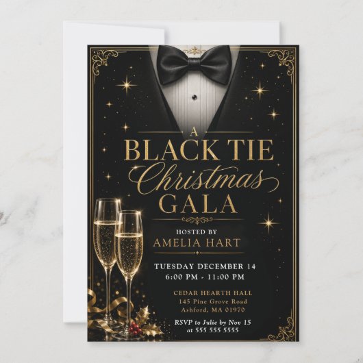 ブラックタイのクリスマス・ガラ 招待状 (正面)