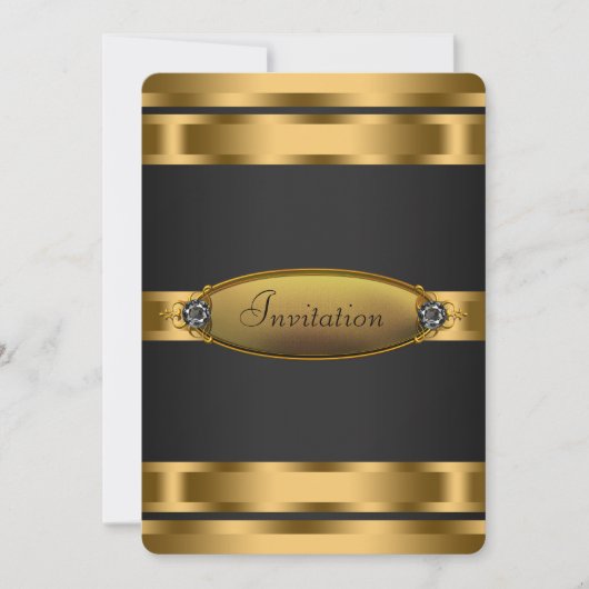 ブラックタイのパーティー 招待状 (正面)