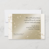 ブラックタイの優雅さ、シャンパンウェディングの詳細 招待状 (正面)