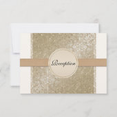 ブラックタイの優雅さ、シャンパンウェディングの詳細 招待状 (裏面)