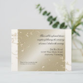 ブラックタイの優雅さ、シャンパンウェディングの詳細 招待状 (スタンド正面)