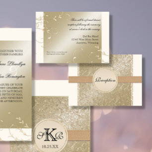ブラックタイの優雅さ、シャンパンウェディングの詳細 招待状