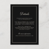 ブラックタイの結婚式のクラシックな詳細同封カード エンクロージャーカード (正面)