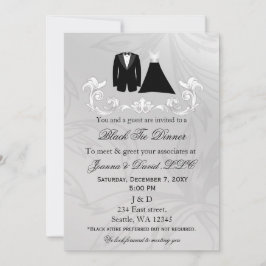 ブラックタイイベント企業のパーティの招待状 招待状