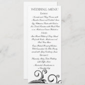 ブラックタイイベント – メニューカード メニュー (正面/裏面)