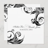 ブラックタイイベント-結婚式招待状 招待状 (正面/裏面)