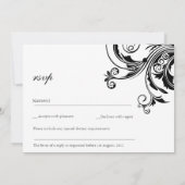 ブラックタイイベント-rsvpカード 招待状 (裏面)