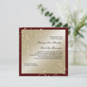 ブラックタイエレガンスシャンパンワインウェディングカード 招待状 (スタンド正面)