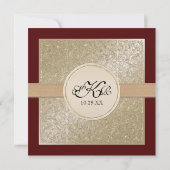 ブラックタイエレガンスシャンパンワインウェディングカード 招待状 (裏面)