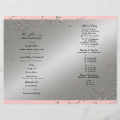 ブラックタイエレガンスシルバー結婚式 プログラム (裏面)