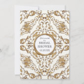 ブラックタイエレガンス2、ゴールデンブライダルシャワー招待状 招待状 (裏面)