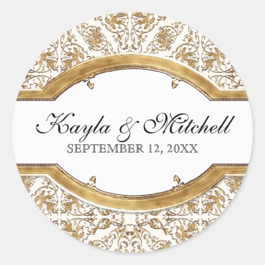 ブラックタイエレガンス2、ゴールデンマッチングステッカーシール ラウンドシール (正面)